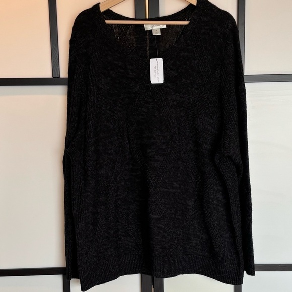 CJ Banks women’s knit gray sweater size 2X. Cotton blend NWT - Picture 4 of 12